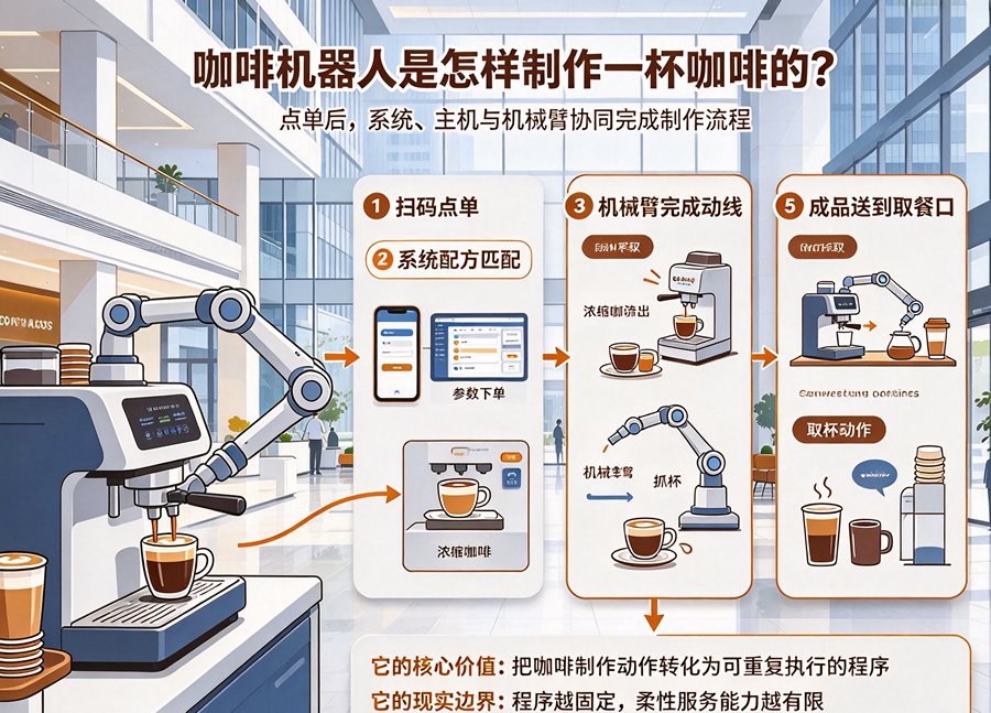 咖啡机器人是怎么做咖啡的？原理与效果解析