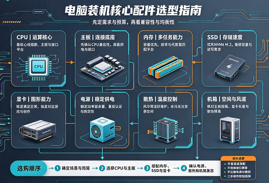 装机硬件选购指南：以需求定配置