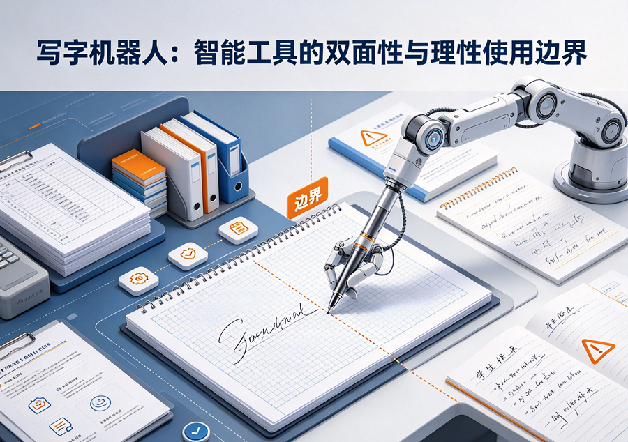 写字机器人：工具中性，使用有界