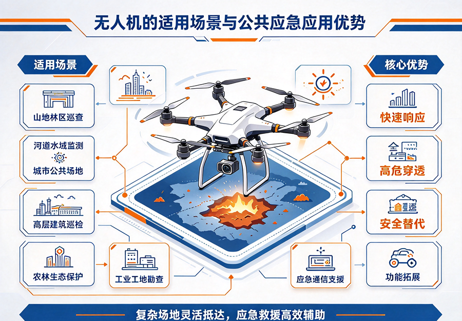 无人机能去哪？公共应急场景的应用优势