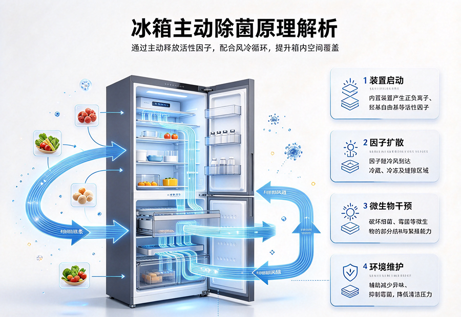 冰箱主动除菌是什么原理？适配哪些家庭？