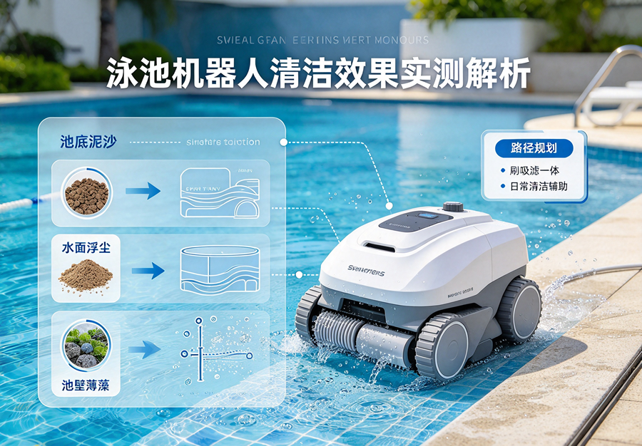 泳池机器人清洁效果实测解析：能省心除污，但并非全能