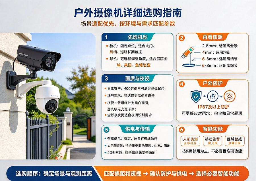 户外摄像机选购避坑指南：只选对的不选贵的
