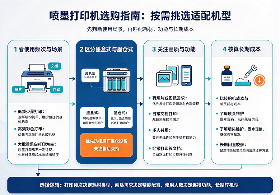 喷墨打印机选购指南：精准选型不踩坑