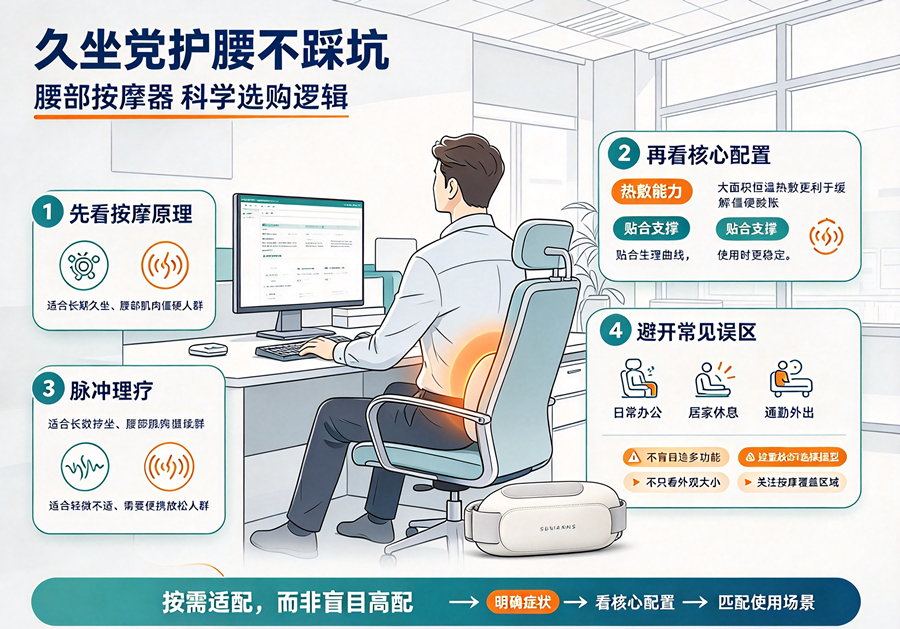 护腰不踩坑：腰部按摩仪怎么选才贴合久坐需求
