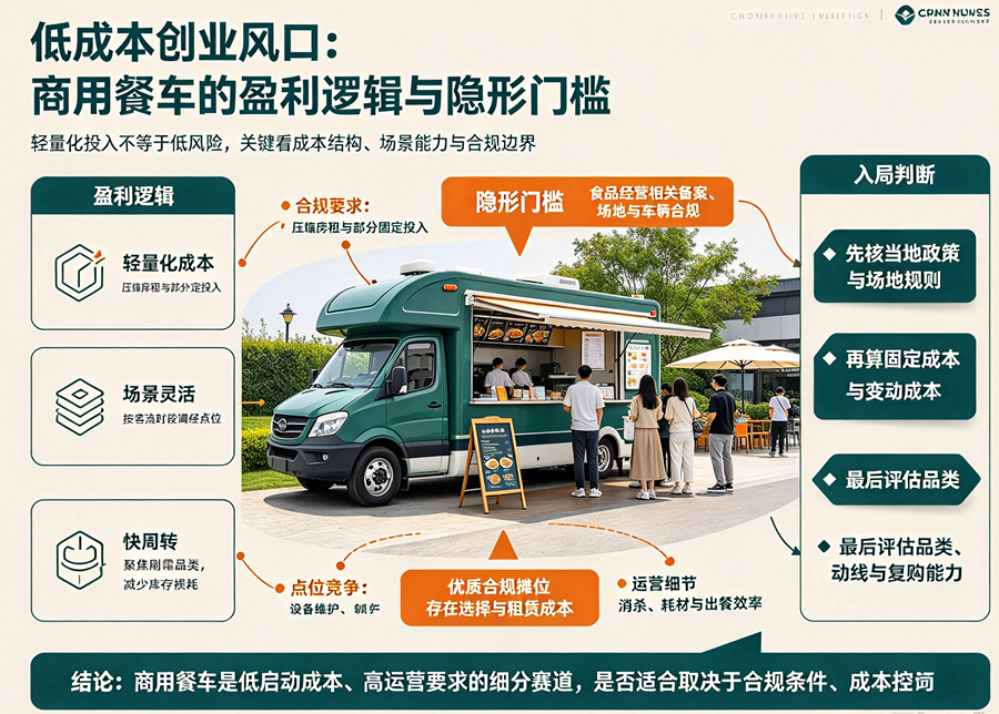 别盲目跟风商用餐车！拆解真实盈利逻辑，看懂再入手