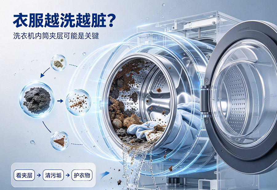 衣服越洗越脏？洗衣机内筒夹层可能是关键