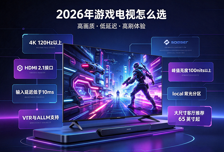 2026年游戏电视怎么选：高刷、接口与画质调校的关键差异